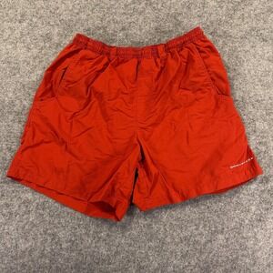 Columbia PFG Omni Shade Swim Shorts Men Medium Burnt Orange Fishing Lined Trunks